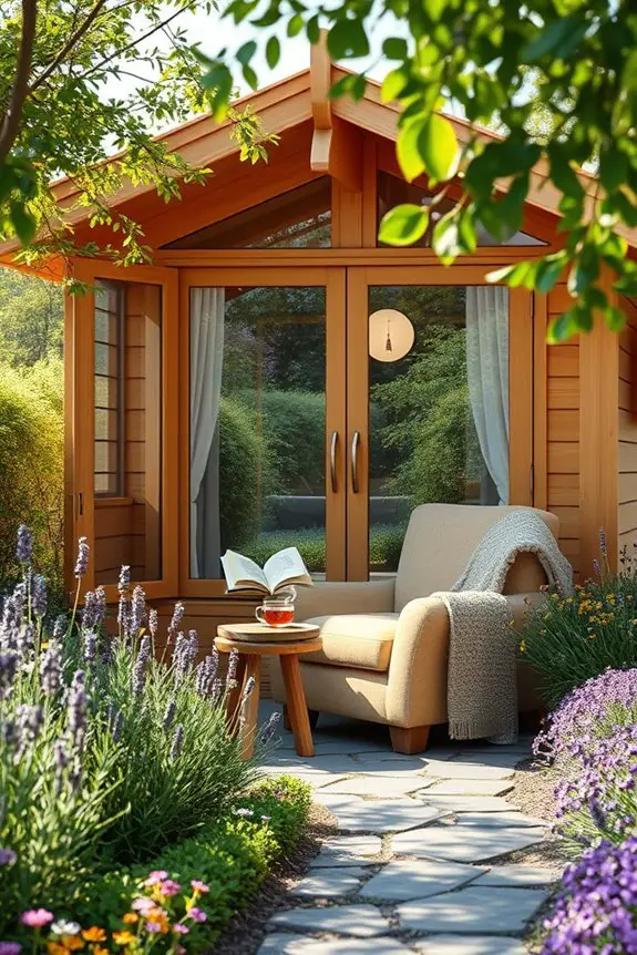 cozy garden reading retreat