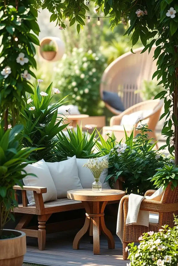 cozy garden seating nooks