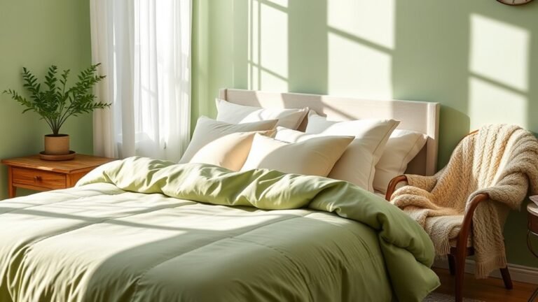 cozy green bedroom inspiration