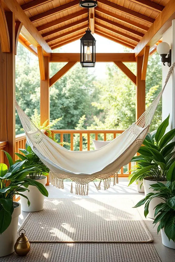 cozy hammock balcony retreat