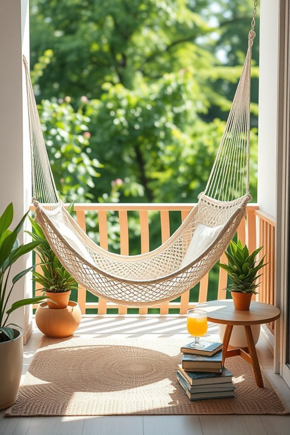 cozy hammock balcony retreat