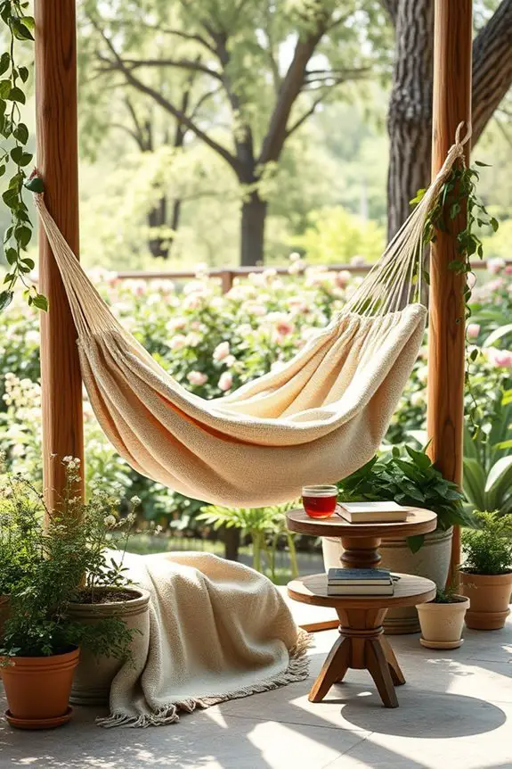 cozy hammock relaxation corner