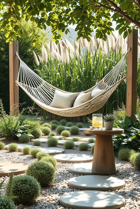 cozy hammock retreat setup