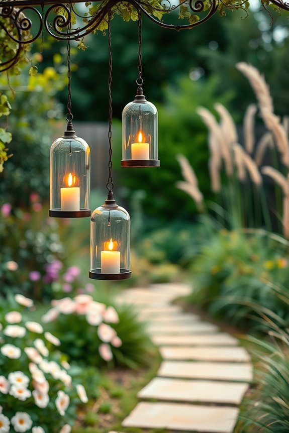 cozy hanging candle holders