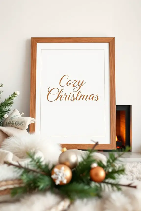 cozy holiday quote art
