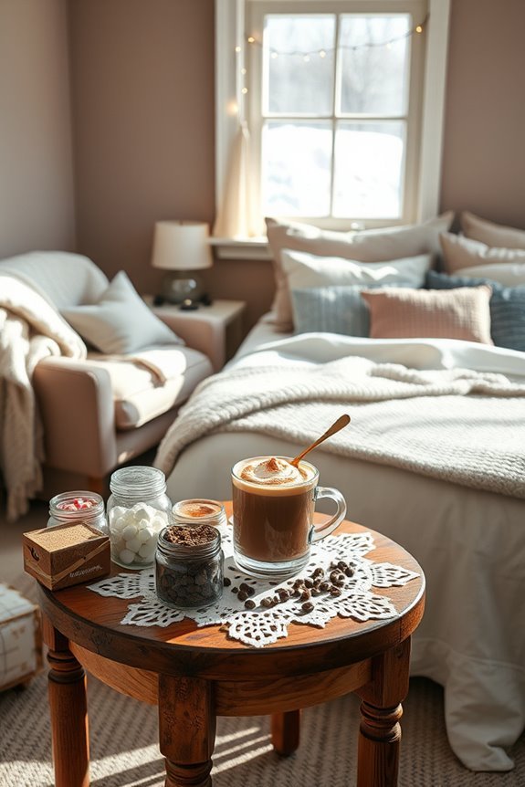 cozy hot cocoa bar