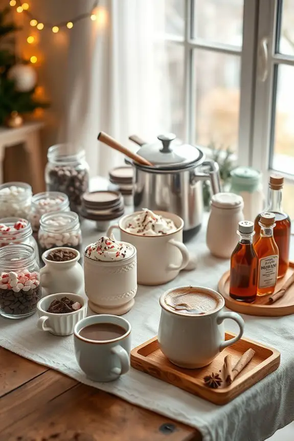 cozy hot cocoa bar