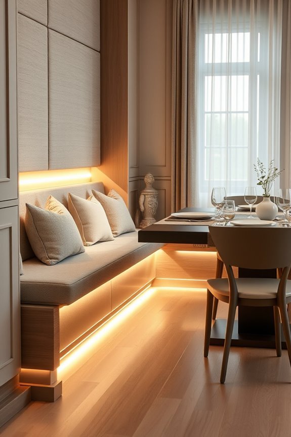 cozy illuminated dining experience