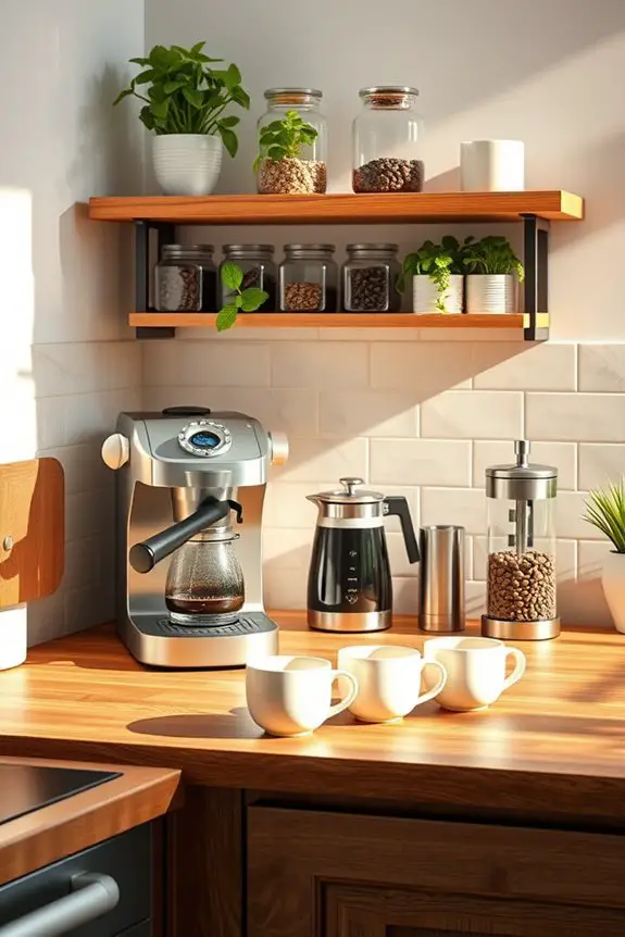 cozy indoor coffee bar