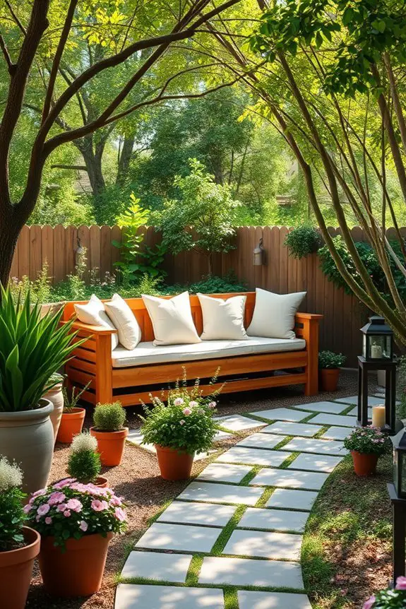 cozy integrated outdoor seating