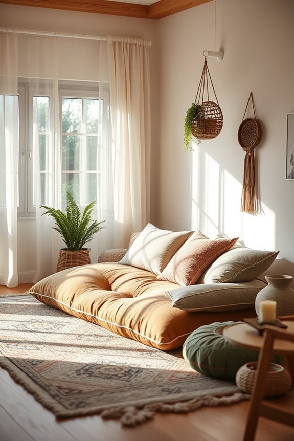 cozy intimate boho seating