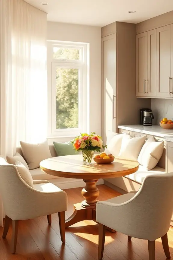 cozy inviting breakfast nook
