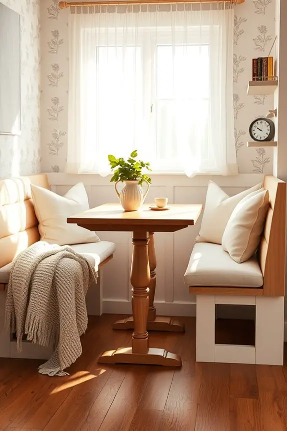 cozy inviting breakfast nook