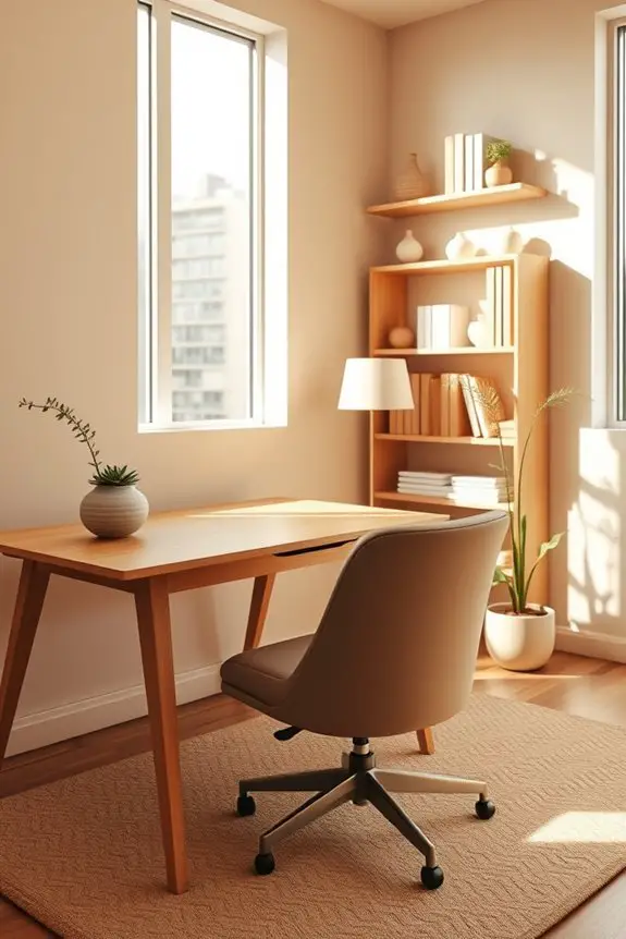 cozy inviting productive workspace