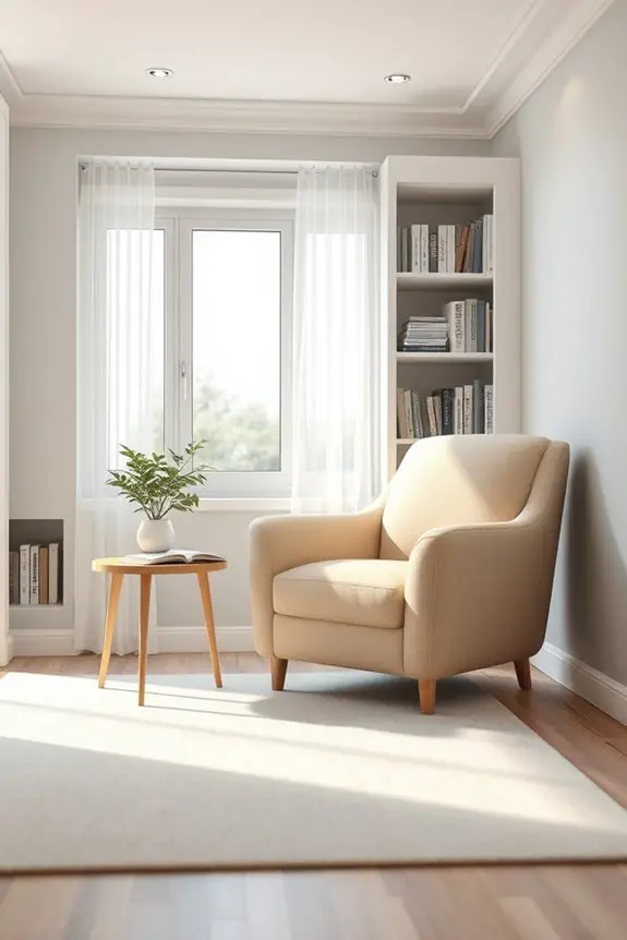 cozy inviting reading corner