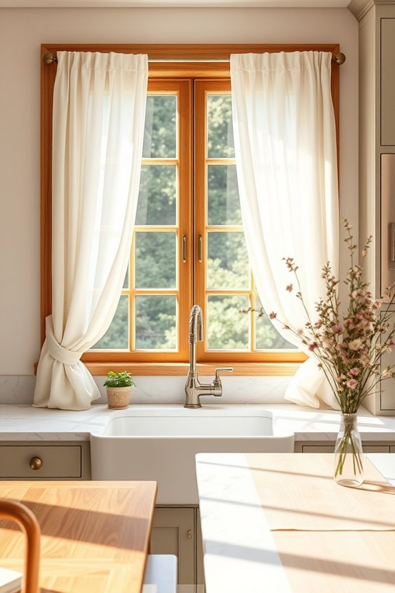 cozy kitchen window treatments