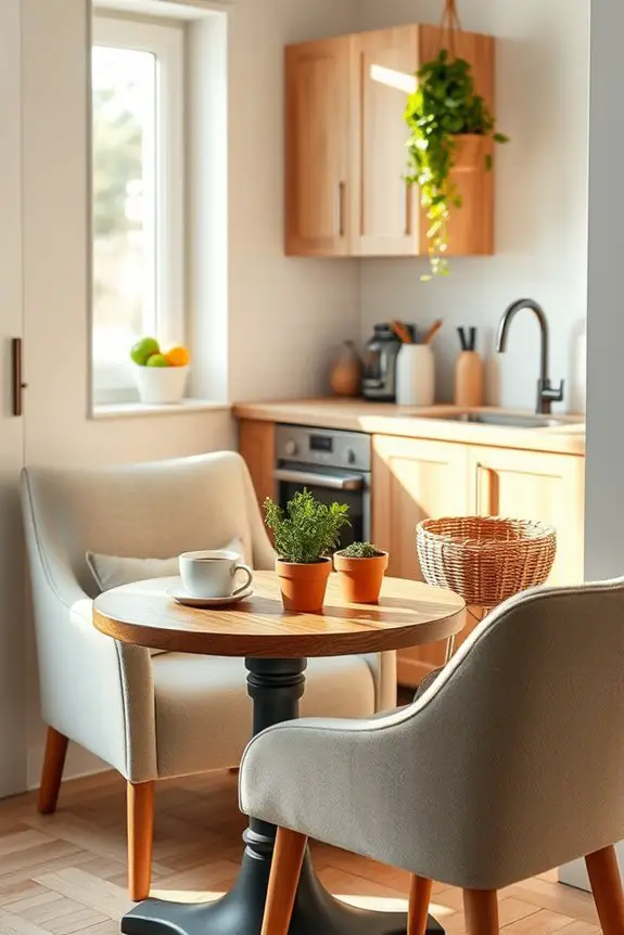 cozy kitchenette relaxation corner