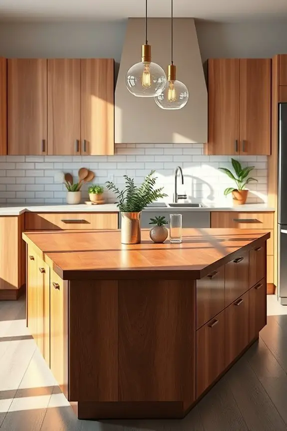 cozy l shaped kitchen island