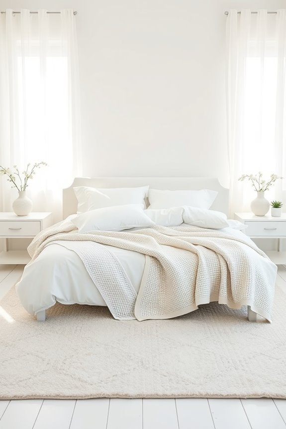 cozy layered bedding decor