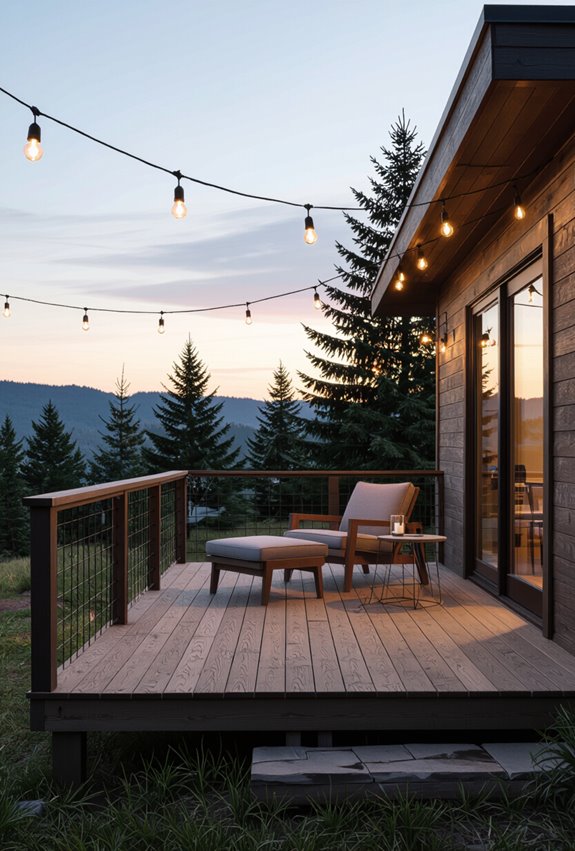 cozy layered bistro stringlights