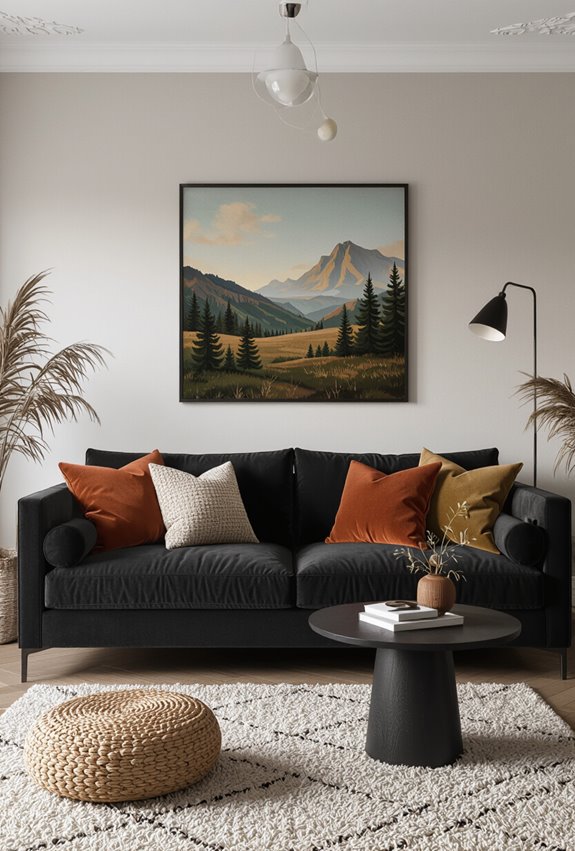 cozy layered dark boho