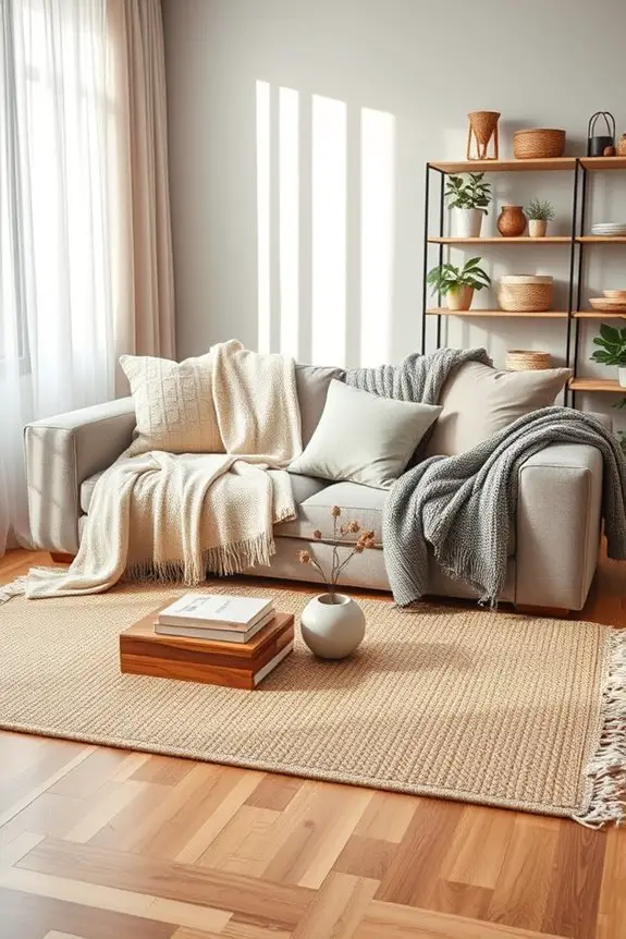 cozy layered textile combinations