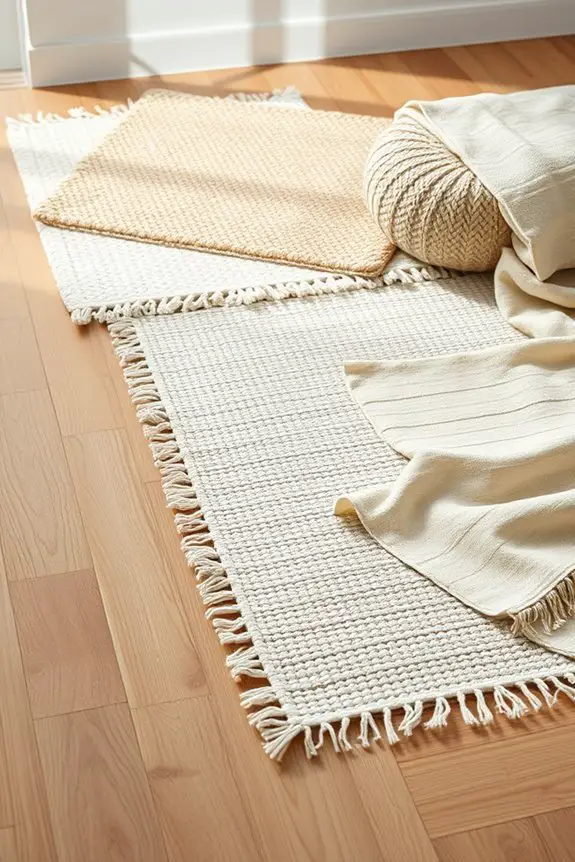 cozy layered textile decor