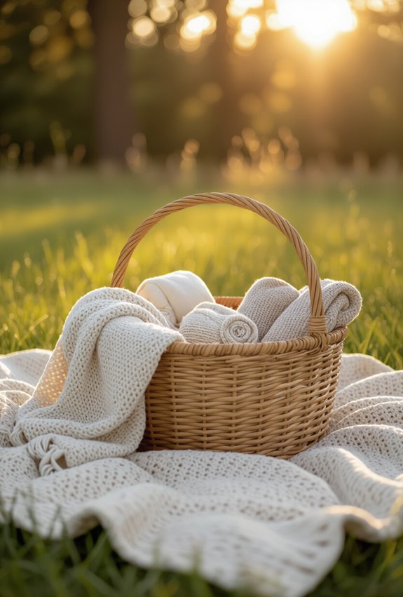cozy layered textures baby centered
