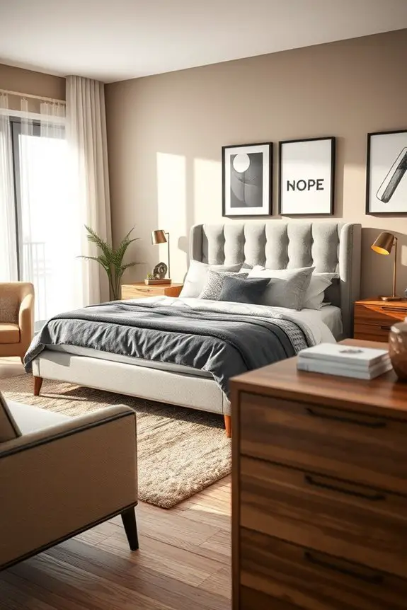 cozy layered textures bedroom