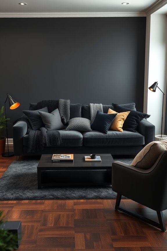 cozy layered throw pillows