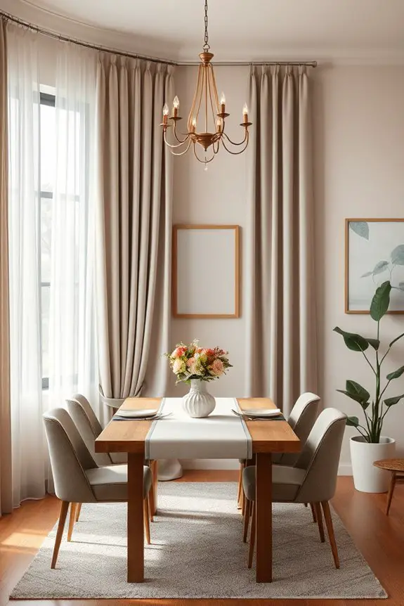 cozy light filtering dining curtains