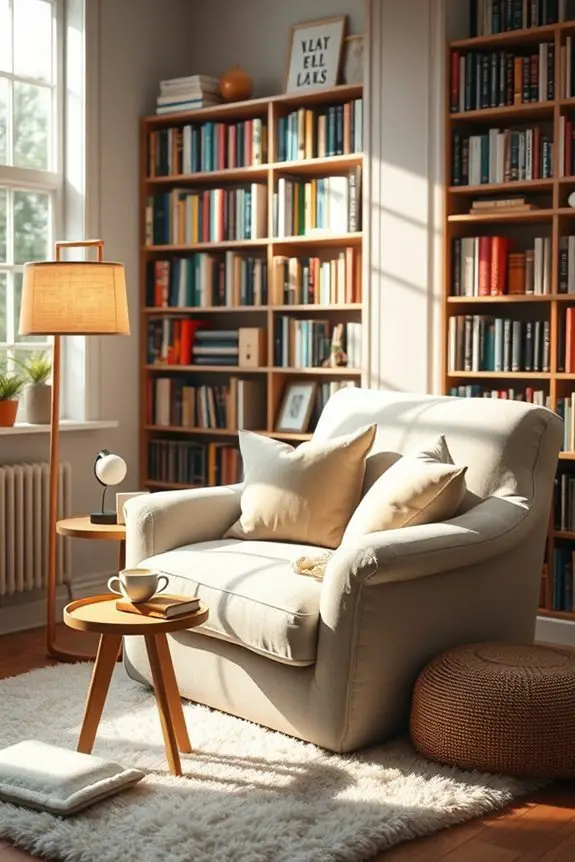 cozy lighting and cushions