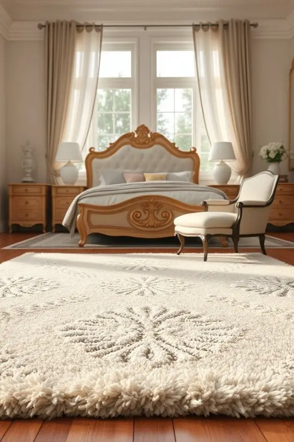 cozy luxury rug placement