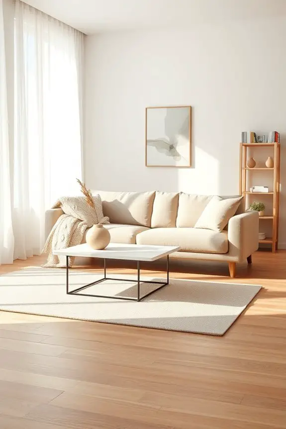 cozy minimalist living space