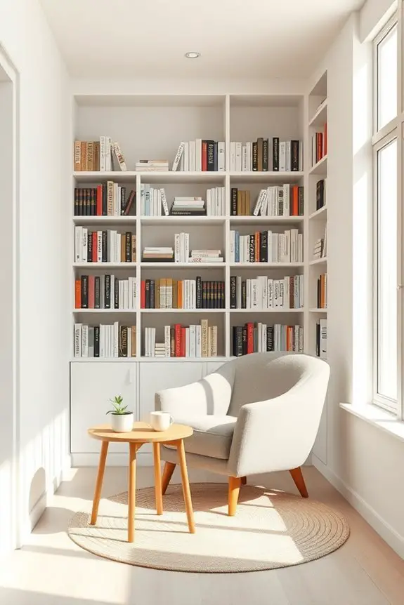 cozy minimalist reading nook