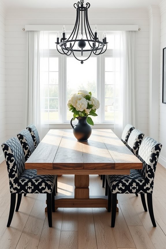 cozy modern farmhouse dining