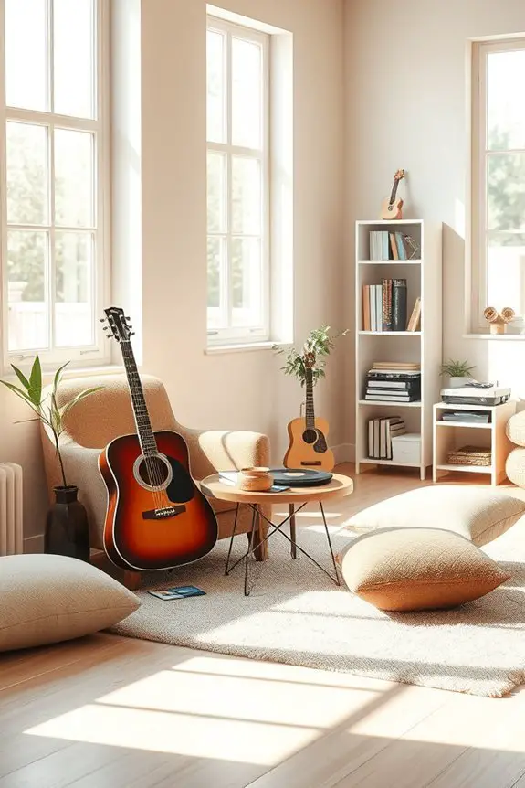 cozy music relaxation nook