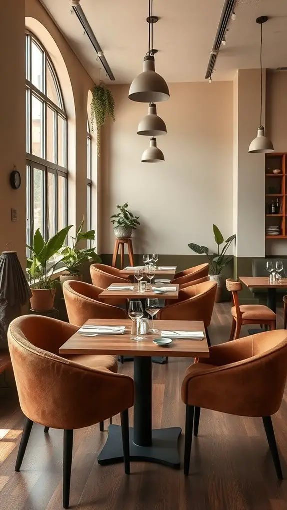 cozy nature inspired dining ambiance