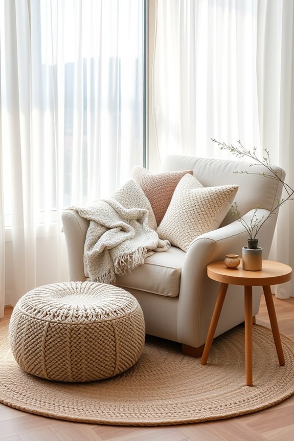 cozy nook with furnishings