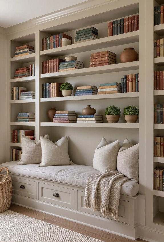 cozy nook with storage