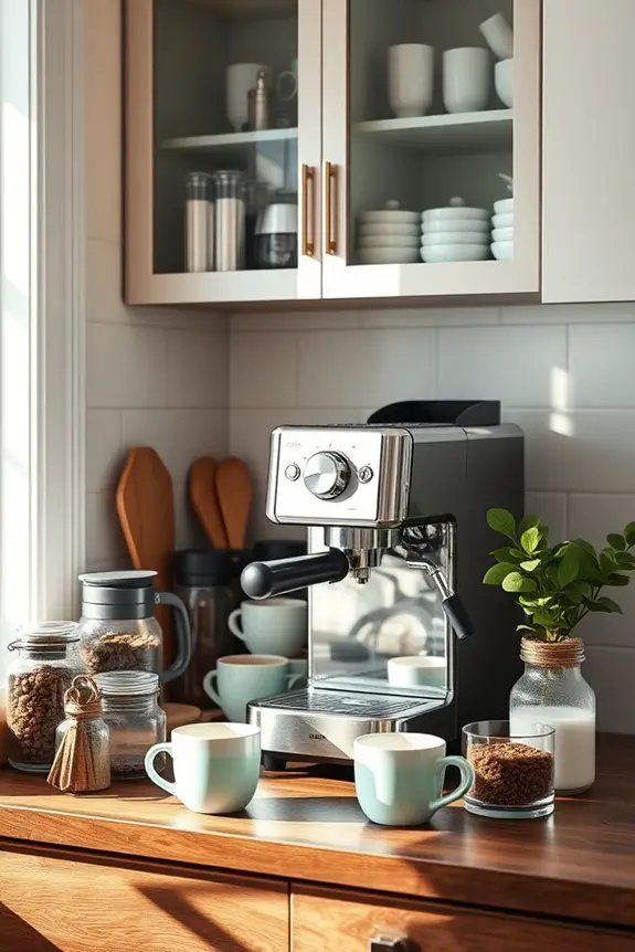 cozy organized coffee corner
