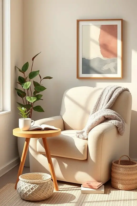 cozy organized reading retreat