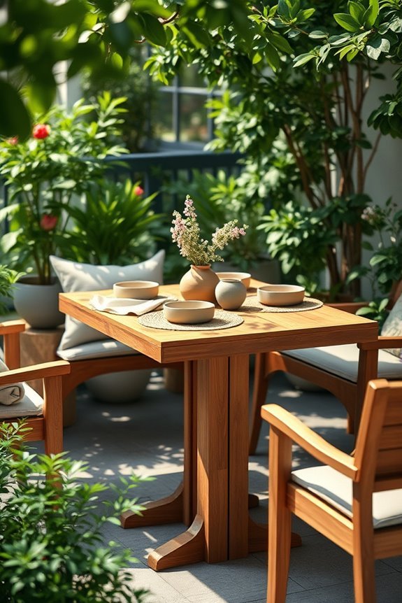 cozy outdoor corner table