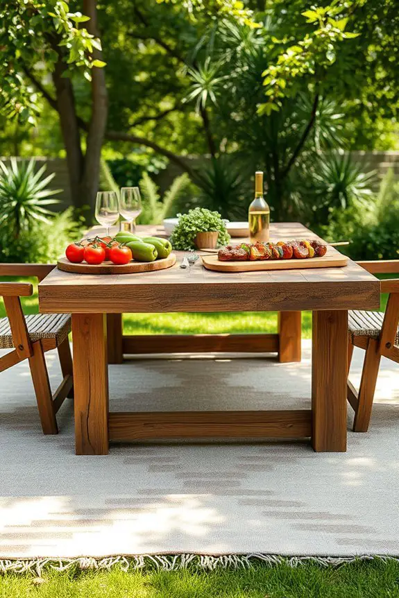 cozy outdoor dining space