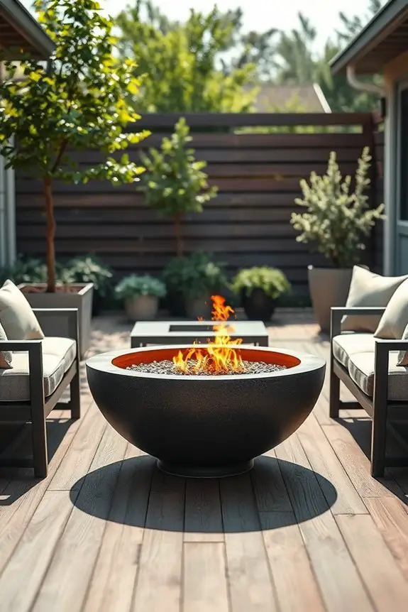 cozy outdoor fire bowl