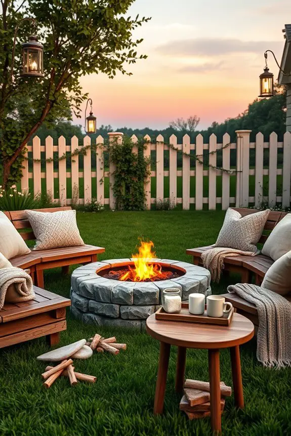 cozy outdoor fire pit