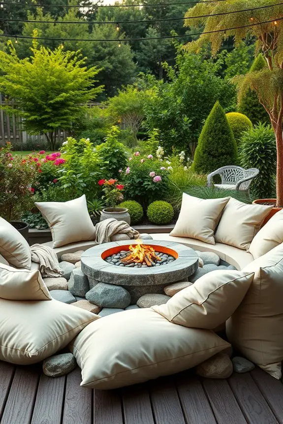 cozy outdoor fire pit