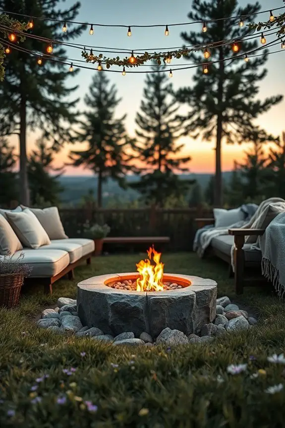 cozy outdoor fire pit