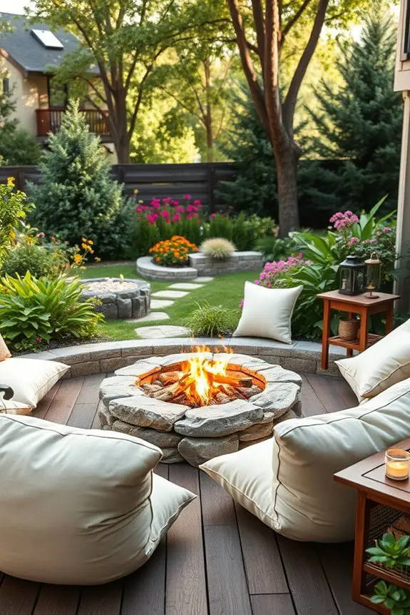 cozy outdoor fire pit