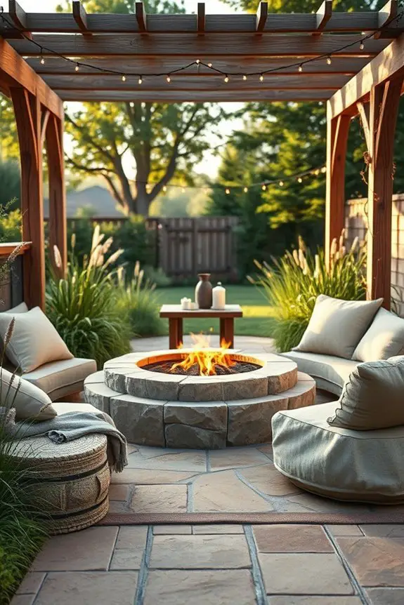 cozy outdoor fire pit
